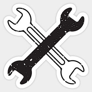 crossed spanners Sticker